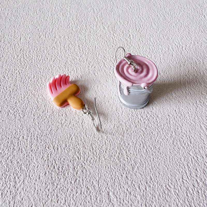 Creative Asymmetric Artistic Earrings, Quirky Design